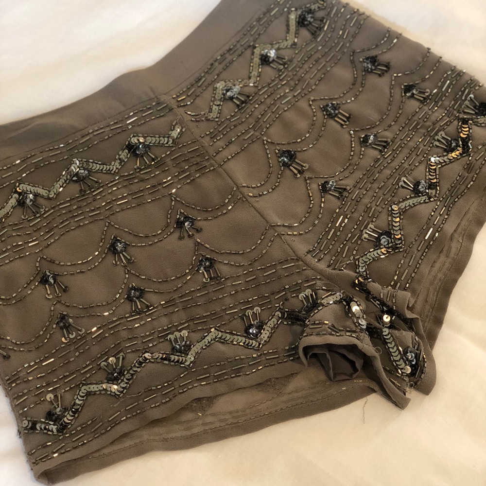 Sequin gray shorts